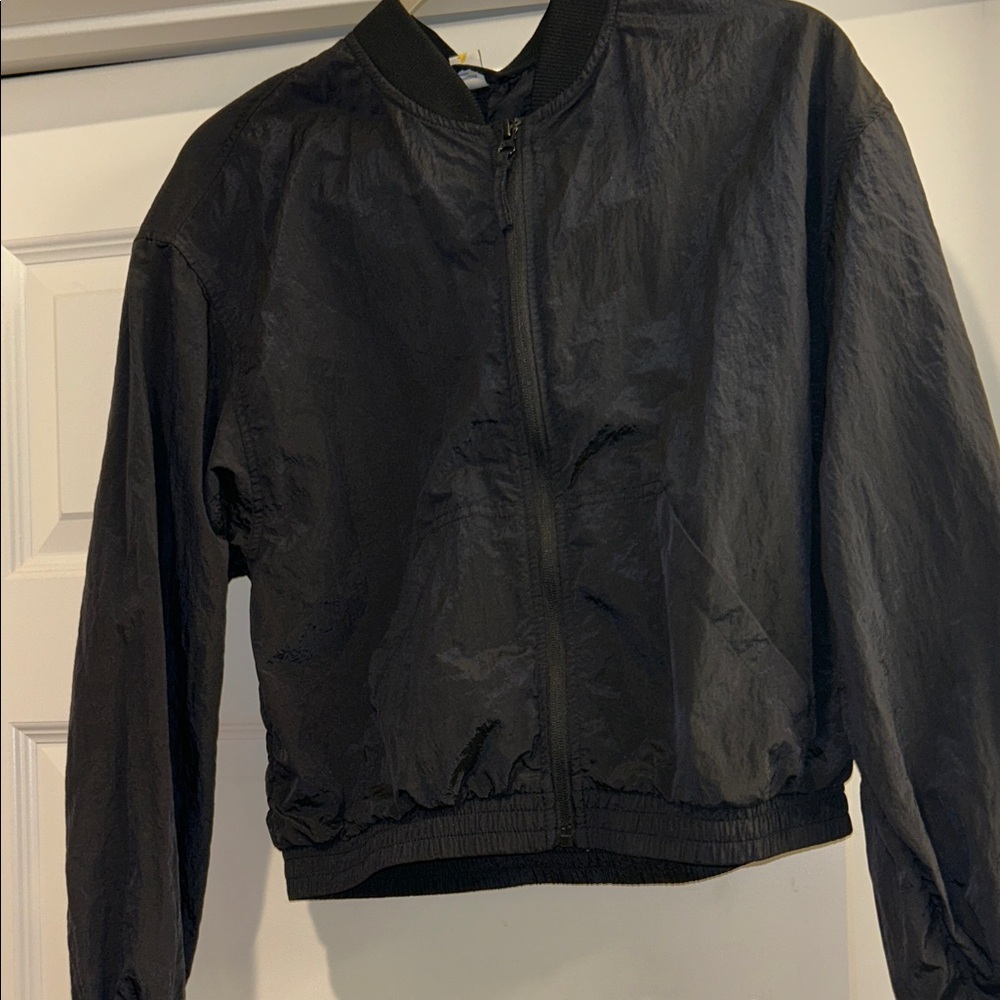 Old Navy Quick Dry Black Bomber Jacket